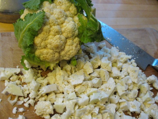 The cauliflower at the Portland Farmers Market this winter has been so sweet and beautiful.
