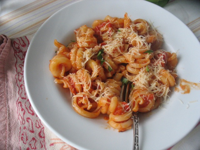 For dinner with pasta and basil.